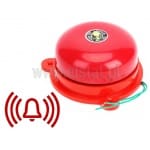 Dzwonk p.poż; czerwony; średnica 100mm; głośność ok. 90db; 1,5A/ 12VDC