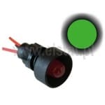 Kontrolka  zielona  LED 10mm   230VAC,  mont fi 13