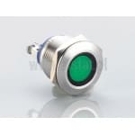  Kontrolka zielona LED; 22mm; 12VAC/DC; wandaloodporna 