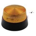 Lampa błyskająca LED; pomarańczowa; 12V; wymiary: fi 77 mm x 45,7 mm; przyjemne światło 