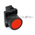 Przycisk sterowniczy EA42; czerwony; chwilowy; ( samopowrotny ); styk 1x NC; 22mm