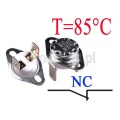 Termostat bimetaliczny 16A; zakres: 85°C; NC; konektory pionowe