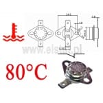 Termostat bimetaliczny; zakres: 80°C; typ KSD301A; 10A; NC 