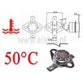 Termostat bimetaliczny; zakres: 50°C; typ KSD301A; 10A; NC 